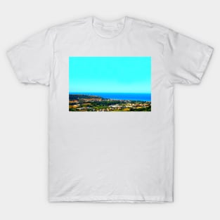 View in Campofilone at the Adriatic Sea and human settlements T-Shirt